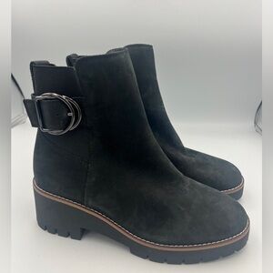 Blondo Dakota Leather Boots WMN SZ 8.5M Waterproof Buckle Lug Ankle Booties NWT